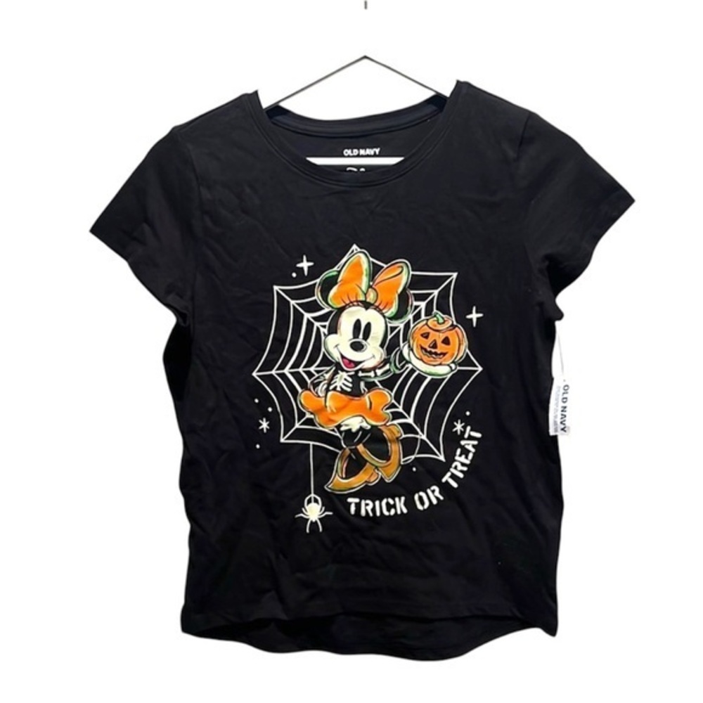 New Disney x Old Navy Girl’s Minnie Mouse Halloween Shirt Glow in the Dark NWT